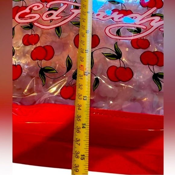 ED HARDY CHERRY LARGE CLEAR TOTE NWT - Picture 4 of 10